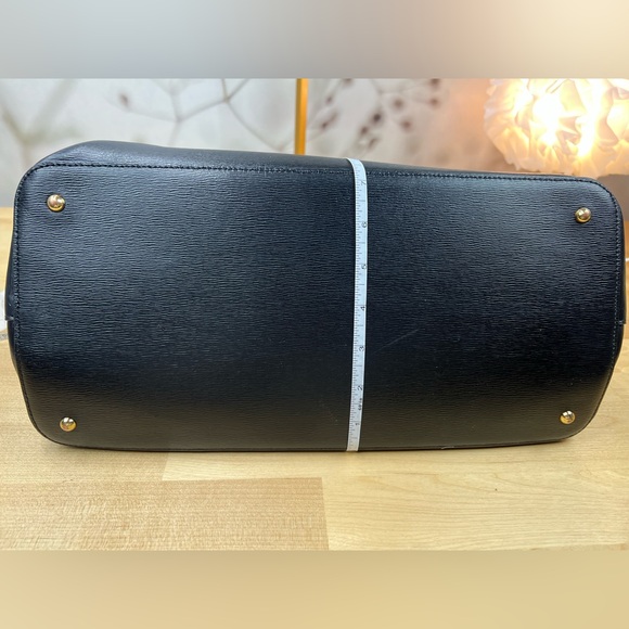 Lauren Ralph Lauren Black Saffiano Leather Tote Bag - Picture 12 of 14